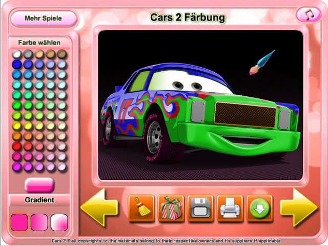 Free Download Cars 2 Färbung Screenshot 2